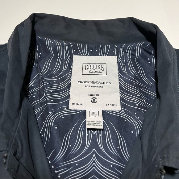 Navy blue skater shirt jacket 2 way zipper - Picture 2 of 4